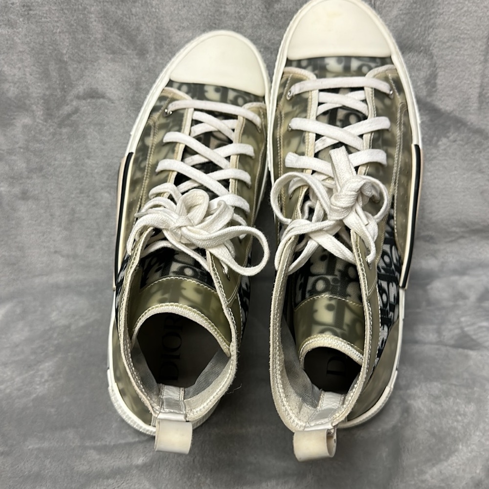 Christian Dior B23 Oblique Logo Canvas Sneakers Size 45 - Picture 7 of 10